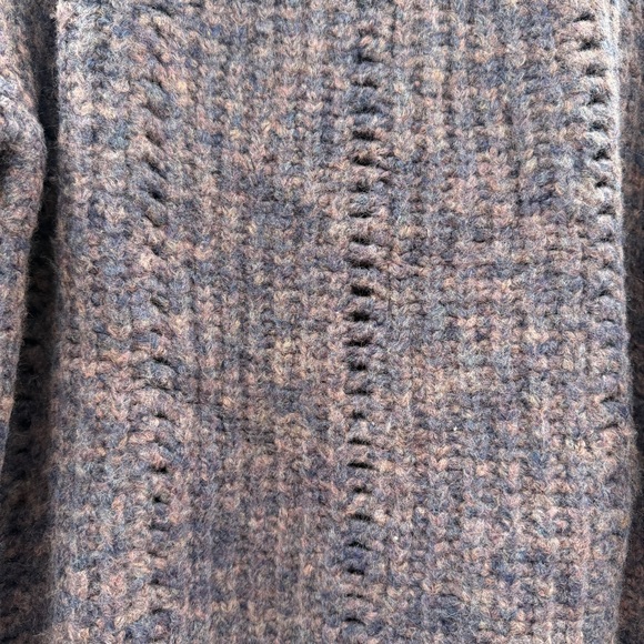 Madewell Pointelle Mockneck Long Sleeve Pullover Sweater in‎ Heather Eggplant M - Picture 10 of 12